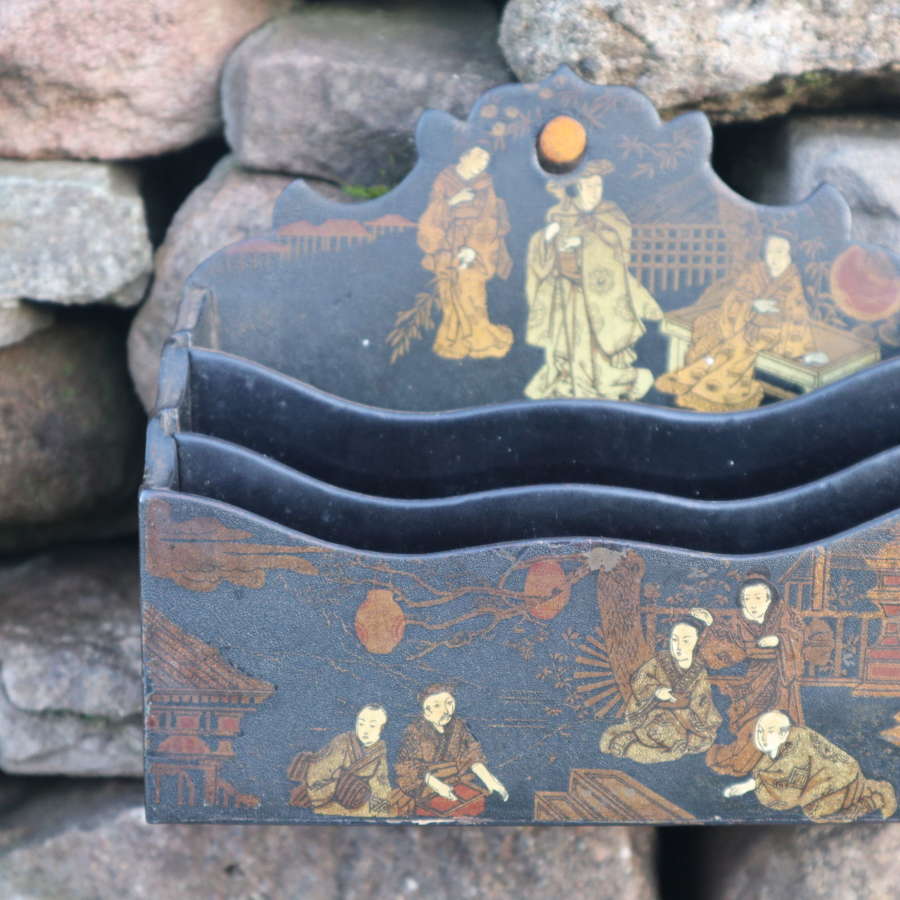 20th Century Chinoiserie desk stationary rack c.1930.