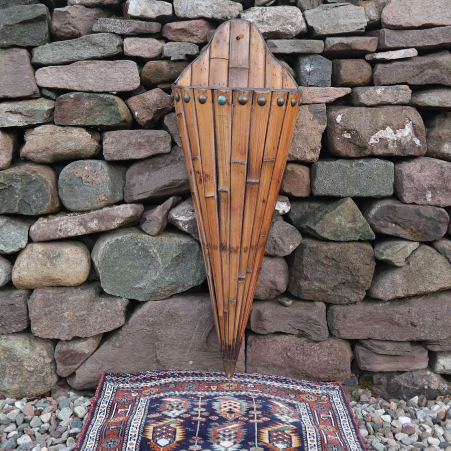 Victorian Large Bamboo Umbrella / Stick Stand 'Wall Mounted' c.1890.