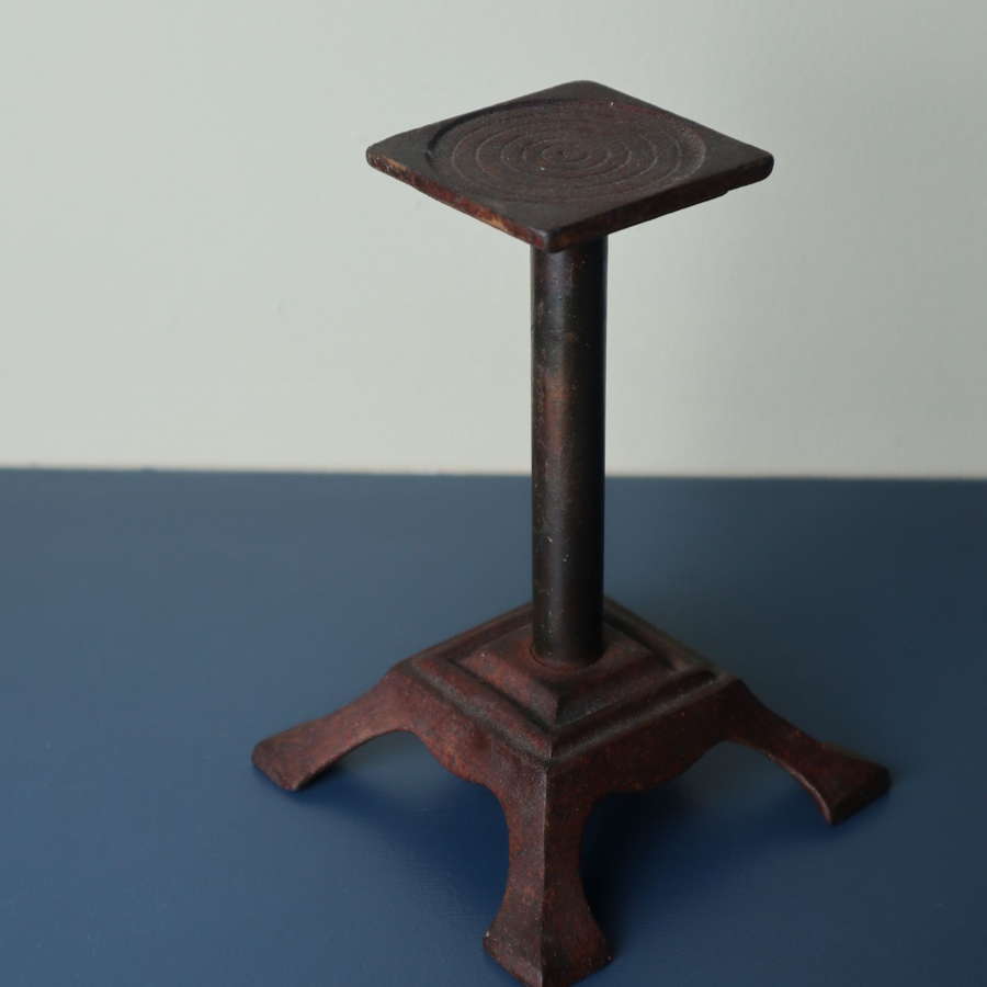 Victorian display stand, graduated square section, iron & brass c.1875