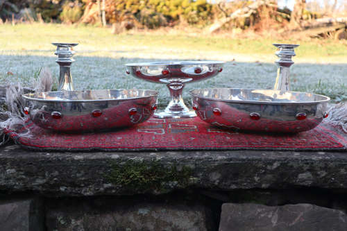 Arts & Crafts / Art Deco, silver plated serving dish set c.1920.