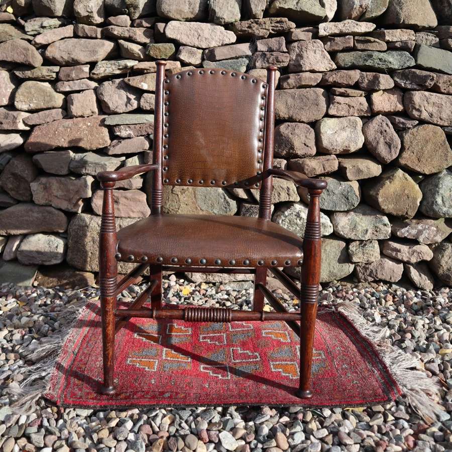 Arts & Crafts oak child's chair (in the Style of William Birch) c.1910