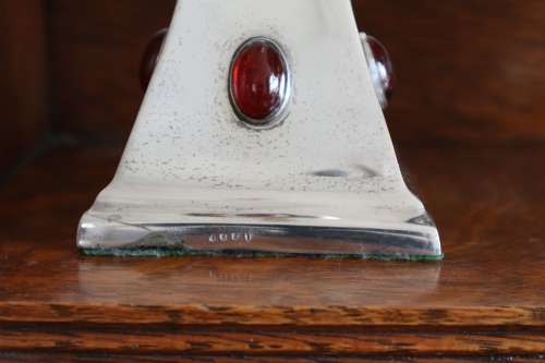 Arts & Crafts / Art Deco, silver plated compote & candlesticks c.1920.