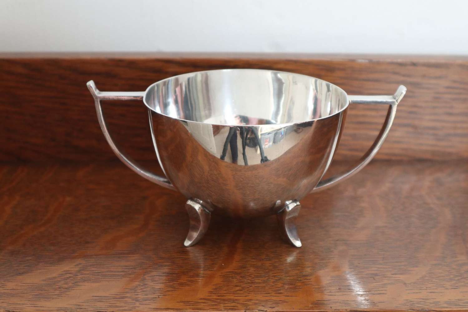 Arts & Crafts double handled silver-plated sugar bowl c.1906.