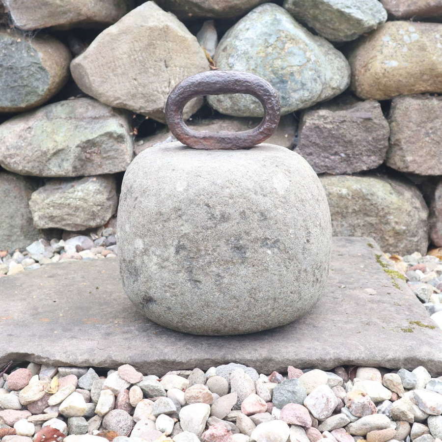18th Century Georgian Scottish Curling Stone Single Iron Loop Handle