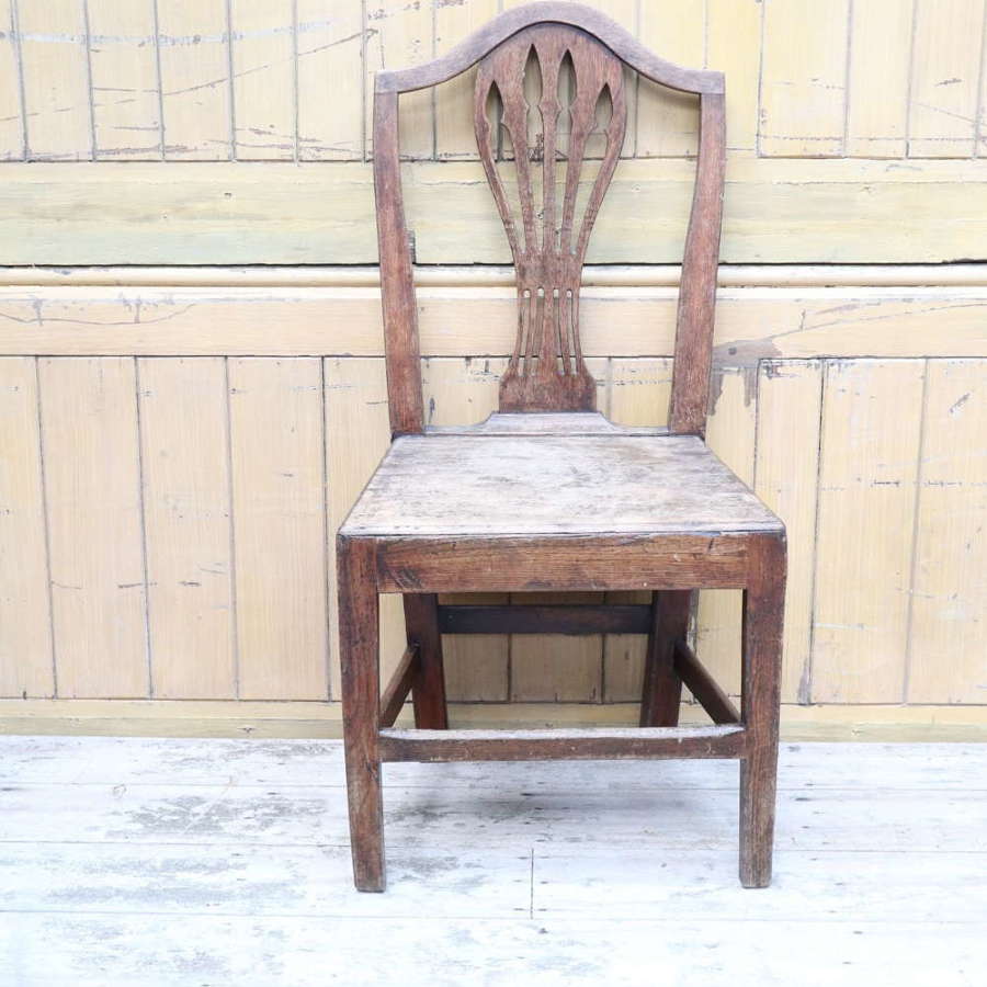 Georgian Scottish side chair vernacular Hepplewhite wheatsheaf c.1820