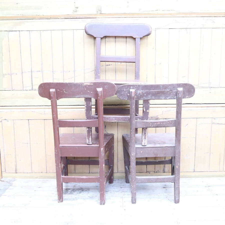 Trio of 19th Century Irish country / vernacular carpenter's chairs