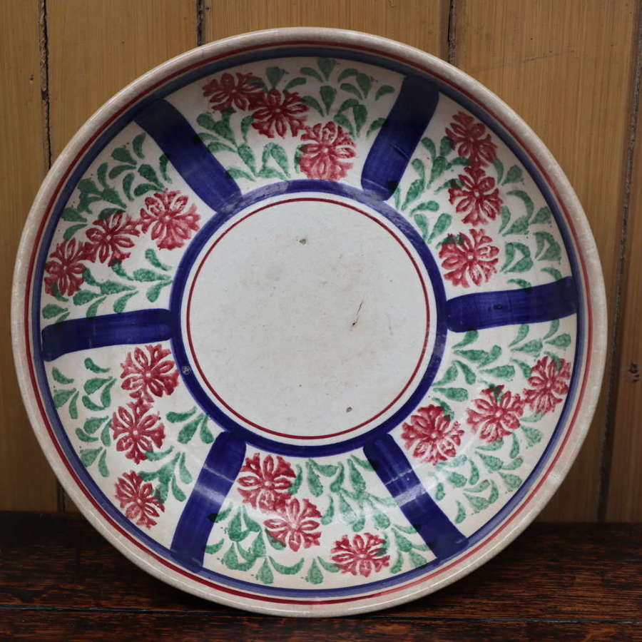 19th Century Scottish spongeware decorated dished / rice bowl
