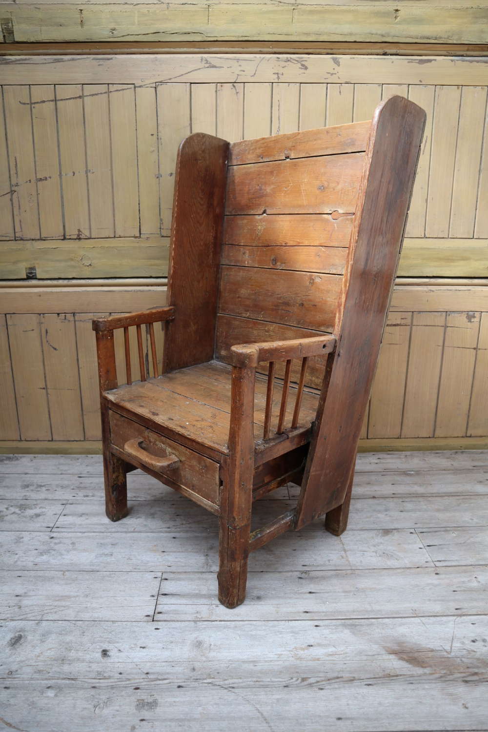 19th Century Scottish Northern Isles Orkney vernacular pine armchair