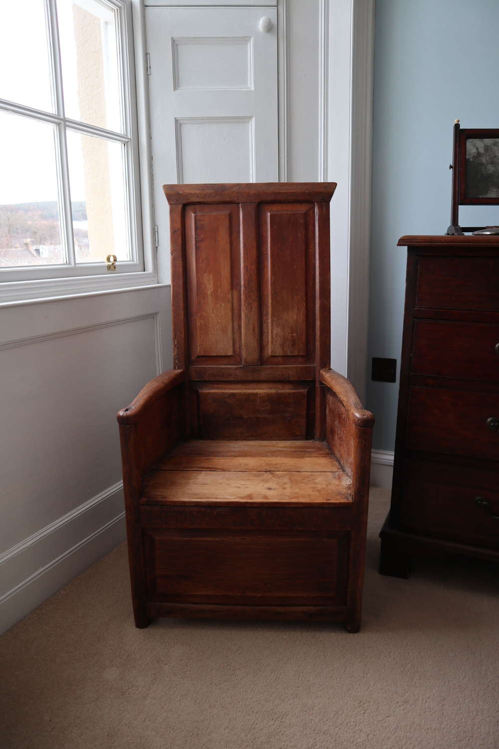 19th Century vernacular Northern Isles Shetland panelled armchair