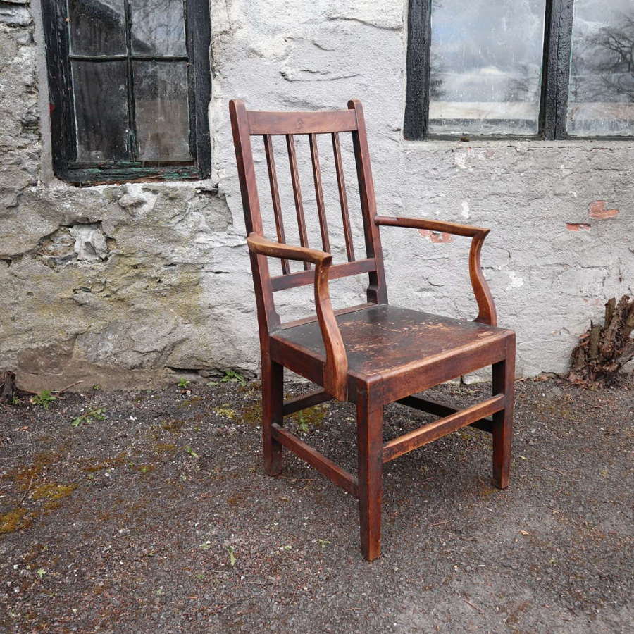 19th Century Scottish vernacular brander-back armchair c.1840