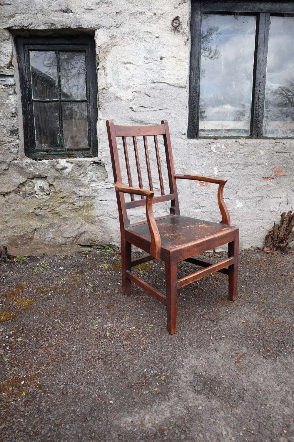 19th Century Scottish vernacular brander-back armchair c.1840