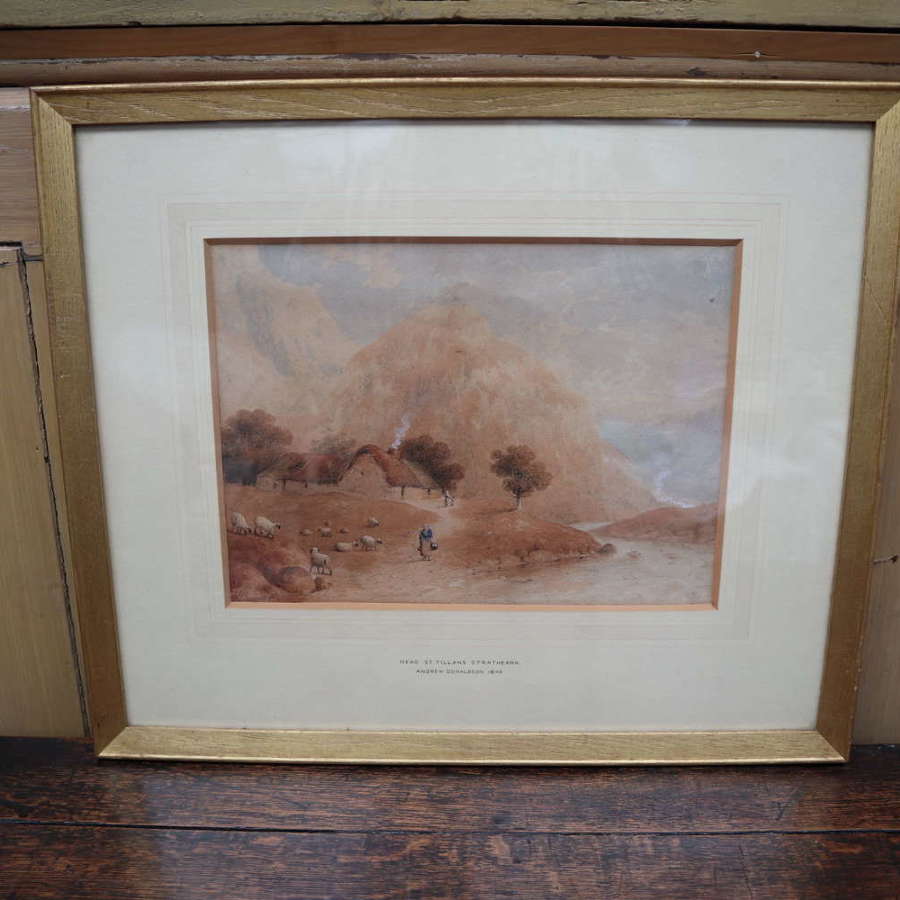 Andrew Donaldson (1790-1846), Watercolour, St Fillans, Strathearn 1846