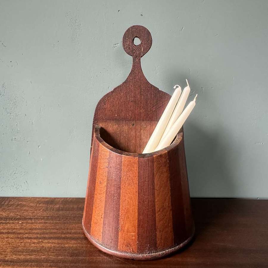 Early 19th Century Scottish vernacular banded salt / candle box