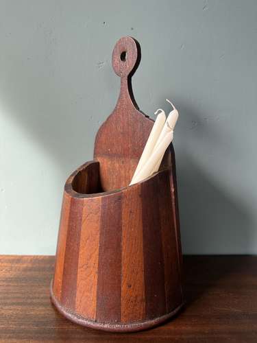 Early 19th Century Scottish vernacular banded salt / candle box