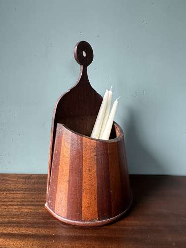 Early 19th Century Scottish vernacular banded salt / candle box