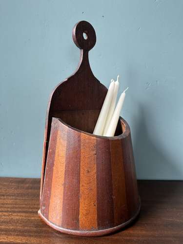 Early 19th Century Scottish vernacular banded salt / candle box