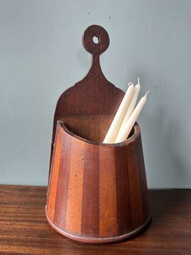 Early 19th Century Scottish vernacular banded salt / candle box