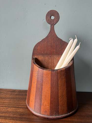Early 19th Century Scottish vernacular banded salt / candle box