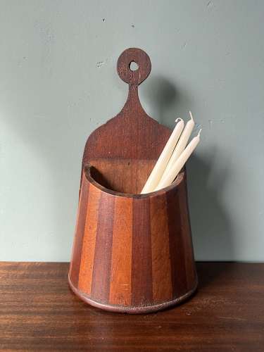 Early 19th Century Scottish vernacular banded salt / candle box