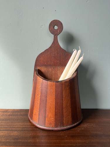 Early 19th Century Scottish vernacular banded salt / candle box