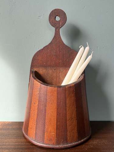 Early 19th Century Scottish vernacular banded salt / candle box