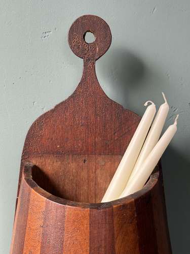 Early 19th Century Scottish vernacular banded salt / candle box