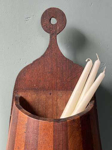 Early 19th Century Scottish vernacular banded salt / candle box