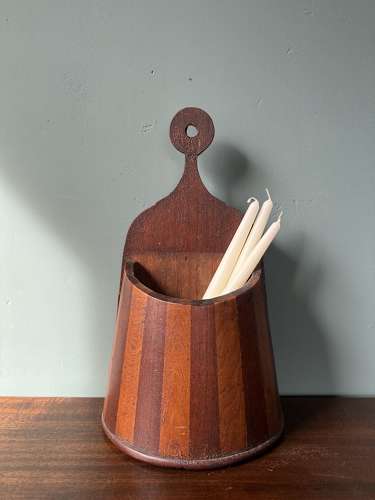 Early 19th Century Scottish vernacular banded salt / candle box