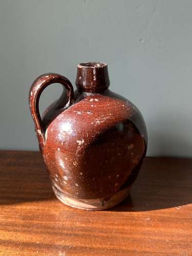 19th Century Scottish glazed earthenware whisky flagon