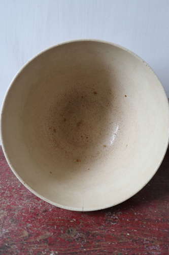 Late 19th Century Scottish large floral spongeware bowl