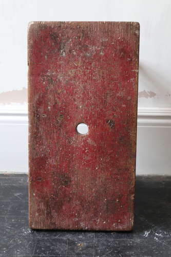 19th Century Scottish vernacular red painted creepie or boarded stool