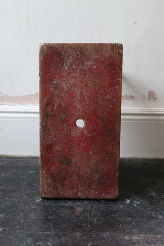 19th Century Scottish vernacular red painted creepie or boarded stool
