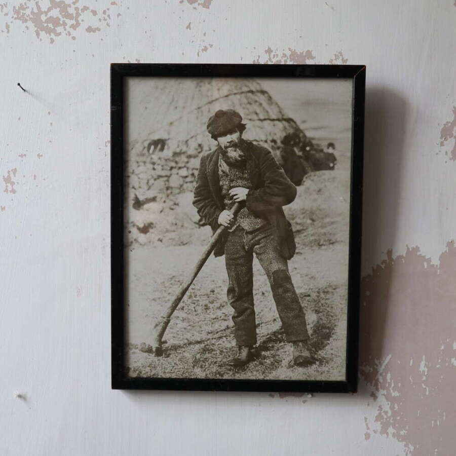19th Century Scottish Skye Crofter Cas Chrom / footplough B&W photo