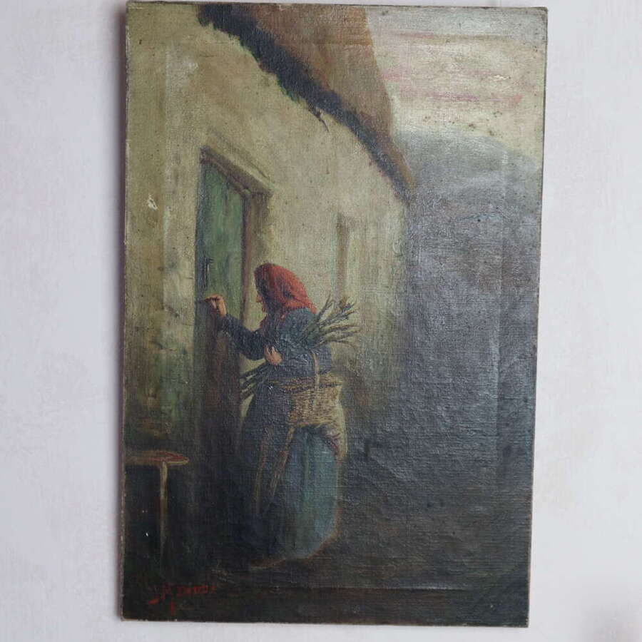 Late 19th Century Scottish Oil Painting 'A Lonely Life' Jonathan Murray Dodds (1858-1935)