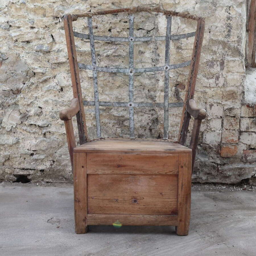 19th Century Scottish Northern Isles Orkney vernacular galvanized armchair