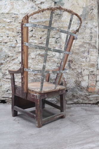 19th Century Scottish Northern Isles Orkney vernacular galvanized armchair