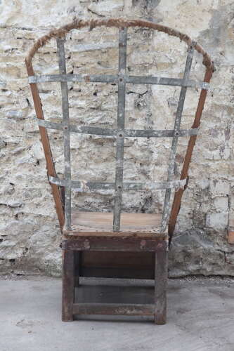 19th Century Scottish Northern Isles Orkney vernacular galvanized armchair