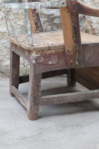 19th Century Scottish Northern Isles Orkney vernacular galvanized armchair
