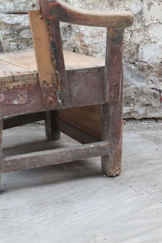 19th Century Scottish Northern Isles Orkney vernacular galvanized armchair