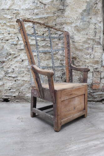 19th Century Scottish Northern Isles Orkney vernacular galvanized armchair