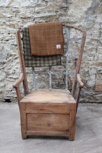 19th Century Scottish Northern Isles Orkney vernacular galvanized armchair
