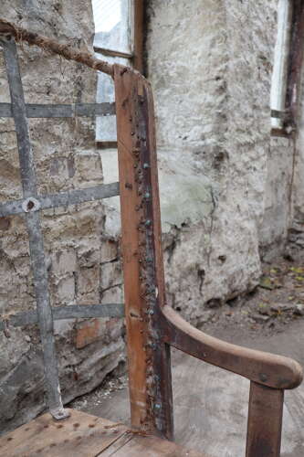19th Century Scottish Northern Isles Orkney vernacular galvanized armchair