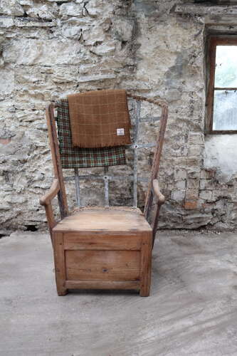 19th Century Scottish Northern Isles Orkney vernacular galvanized armchair