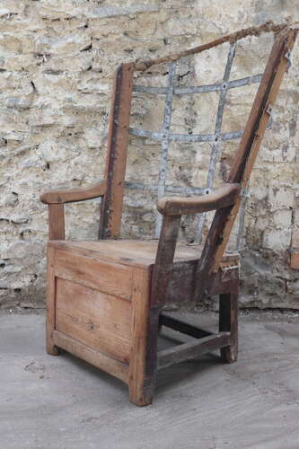 19th Century Scottish Northern Isles Orkney vernacular galvanized armchair