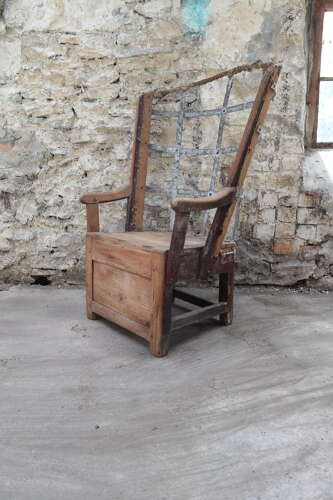 19th Century Scottish Northern Isles Orkney vernacular galvanized armchair