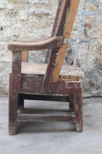 19th Century Scottish Northern Isles Orkney vernacular galvanized armchair