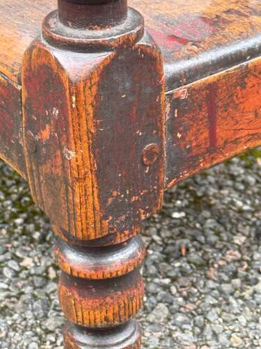 19th Century Scottish Vernacular childs armchair red paint