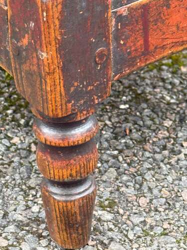 19th Century Scottish Vernacular childs armchair red paint