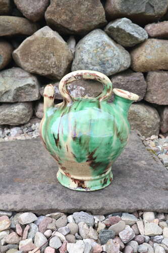 20th Century Spanish Botijo Slipware Water Container / Jar