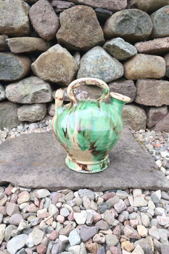 20th Century Spanish Botijo Slipware Water Container / Jar